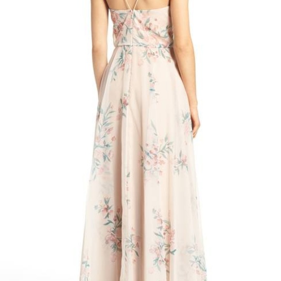 Jenny Yoo Inesse V-Neck Chiffon Gown - Picture 2 of 6